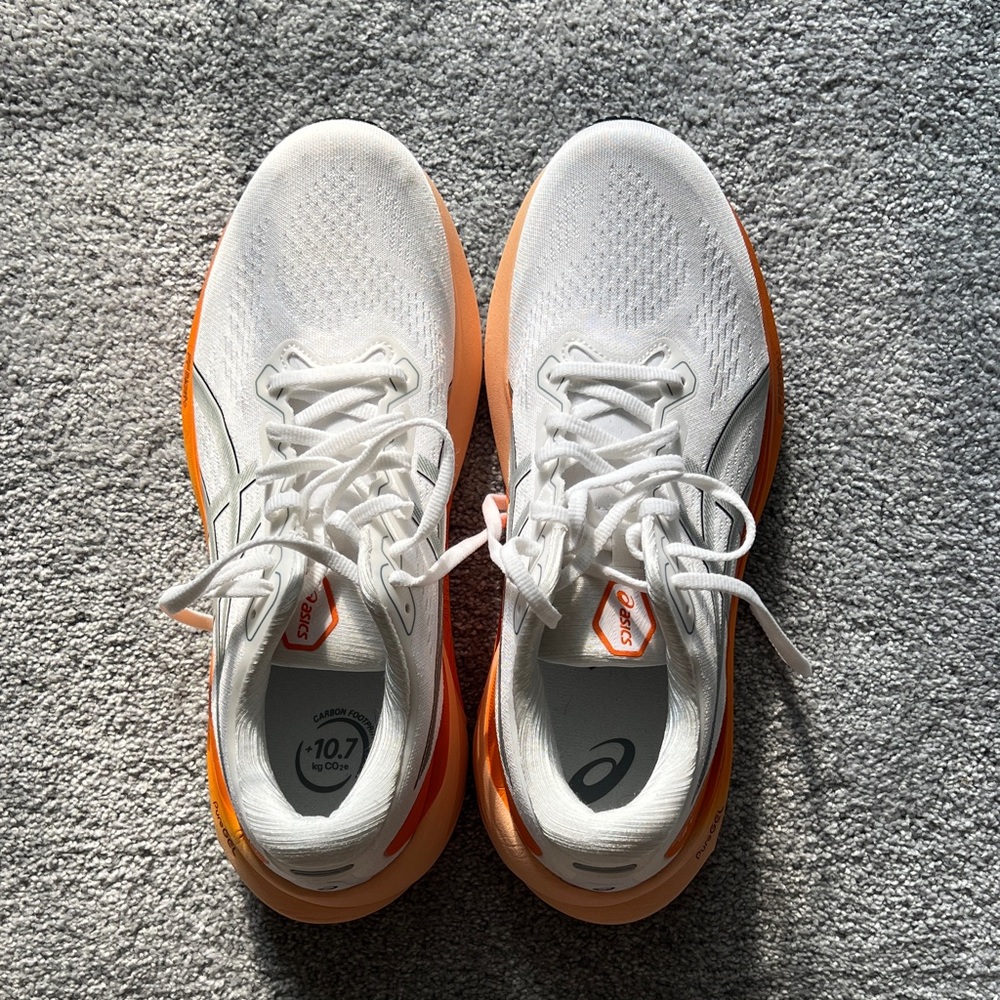 Asics White and Orange Men's Shoes
